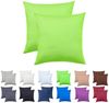 NatureMark Kissenbezüge 2er Pack Jersey Kissenbezug Kissenhülle, (2 Stück), Kissenhülle in vielen Größen und Farben (40 x 60 cm, Apfel grün) Bild 5