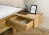 Bett mit Nachttisch Fichte 200x200x85 natur gebeizt / geölt, Kopfteil beige FICHTELBERG #144 Bild 4