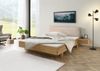 Bett mit Nachttisch Fichte 200x200x85 natur gebeizt / geölt, Kopfteil beige FICHTELBERG #144 Bild 3