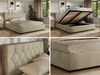 Polsterbett mit Bettkasten LARINO CLASSIC 160 x 200 cm Lattenrost und Gasdruckfedern, stabiles Bettgestell, modernes Design Pocket Matratze - Beige Velvet - VIRE LUX Bild 2