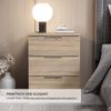 SMILLA Nachttisch in Eiche Sonoma Optik - Moderner Nachtschrank mit Schubladen und viel Stauraum - 46 x 61 x 42 cm (B/H/T) Bild 4