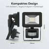 goobay 53877 LED Strahler Bewegungsmelder Außen 10W / PIR Sensor Außenstrahler IP44 / Neutralweißes Licht 850 lm/LED Scheinwerfer Fluter Wandmontage/Gartenstrahler/Schwarz Bild 2