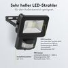 goobay 53877 LED Strahler Bewegungsmelder Außen 10W / PIR Sensor Außenstrahler IP44 / Neutralweißes Licht 850 lm/LED Scheinwerfer Fluter Wandmontage/Gartenstrahler/Schwarz Bild 3
