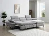 Vente-unique - SURDELI Sofa Stoff Grau - B 176 cm x H 80 cm x L 284 cm Bild 4