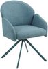 2er Set Sesselstuhl Holly drehbar - Webstoff Petrol Bild 4