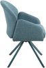 2er Set Sesselstuhl Holly drehbar - Webstoff Petrol Bild 5