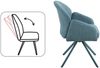 2er Set Sesselstuhl Holly drehbar - Webstoff Petrol Bild 3