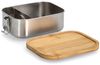 ZELLER 19372 Lunch Box mit Clipverschluss, Edelstahl/Bambus, ca. 18,4 x 13,5 x 7 cm Bild 2