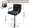 Huracan Barhocker Höhenverstellbarer Drehstuhl (360) Tragfähigkeit 140 kg, (Stabiler Metallrahmen, Ergonomische Kekstuhlfläche aus PU-Leder, 2er Set), mit Rückenlehne & Fußstütze, Für Bar/Küche/Büro/Wohnzimmer Bild 2