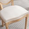 Esszimmerstuhl-Set aus Leinen mit Massivholzgestell, französischer Stil, Beige, 2er-Set Bild 5