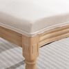 Esszimmerstuhl-Set aus Leinen mit Massivholzgestell, französischer Stil, Beige, 2er-Set Bild 2