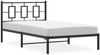 vidaXL Bettgestell mit Kopfteil Metall Schwarz 107x203 cm 374237 Bild 4