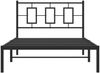 vidaXL Bettgestell mit Kopfteil Metall Schwarz 107x203 cm 374237 Bild 5