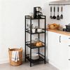 GarveeMore Bücherregal 3 /4 Tier Storage Rack Kohlenstoffstahl Bücherregal Eckenregal Bild 2