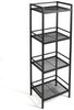 GarveeMore Bücherregal 3 /4 Tier Storage Rack Kohlenstoffstahl Bücherregal Eckenregal Bild 5