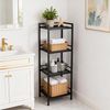 GarveeMore Bücherregal 3 /4 Tier Storage Rack Kohlenstoffstahl Bücherregal Eckenregal Bild 3