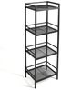 GarveeMore Bücherregal 3 /4 Tier Storage Rack Kohlenstoffstahl Bücherregal Eckenregal Bild 4