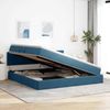 vidaXL Aufbewahrungsbett mit Matratze Dunkelblau 200 x 200 cm Samt 3370783 Bild 4