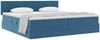 vidaXL Aufbewahrungsbett mit Matratze Dunkelblau 200 x 200 cm Samt 3370783 Bild 3