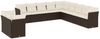 vidaXL 11-tlg. Garten-Sofagarnitur mit Kissen Braun Poly Rattan 3217883 Bild 2