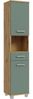 Hochschrank Venus / Veris, Holzwerkstoff, Grün, Holzfarben, 40 x 187 x 35 cm Bild 2