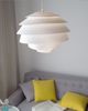 'Congo' Hängeleuchte Weiß Kunststoff Schirm in Blumenform Rose Kinderzimmer Beleuchtung Spiral-Optik Modernes Design Bild 3