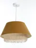 BPS Koncept 0SE0-006 Hängeleuchte SENSEI Texil aus Velourss auf PVC-Kunststoff gelb, beige 1xE27 60W H:105cm Ø40cm dimmbar Bild 3