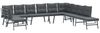 vidaXL 7-tlg. Garten-Sitzgruppe mit Kissen Schwarz Stahl 3283728 Bild 2