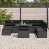 vidaXL Garten-Sofa-Set mit Kissen 9 pcs Schwarz 3348879 Bild 3