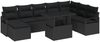 vidaXL Garten-Sofa-Set mit Kissen 9 pcs Schwarz 3348879 Bild 2