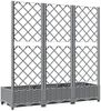 VidaXL Pflanzkübel mit Rankgitter, PP Hellgrau, 120 x 40 x 121,5 cm Bild 4