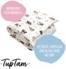 TupTam Kinderbettdecke-Set, Ganzjahresdecke, 2tlg., 1x Bettdecke, 1x Flachkissen, Bagger Beige, 135x100 cm Bild 3