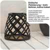 Star SolarLaterne Calabria - LED Außenlaterne aus schwarzem Metall, warmweißes Licht (20 Lumen), Dämmerungssensor, Schwarz, 20 cm hoch, Solarbetrieben, wetterfest, ideal für Garten, Terrasse oder Balkon Bild 5