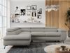 Mks Möbel 'Peter L-form' Ecksofa mit Bettfunktion, Bettkasten & einstellbaren Kopfstützen, Hellgrau, Boucle, mit Topper, links Bild 4