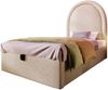 Polsterbett 90×200 cm aus Kunstleder mit integriertem Stauraum, beige Bild 5