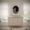 Selsey 'Tovi' Sideboard 3-türig, 140 cm, Kaschmirgrau / Holzoptik Eiche Bild 2