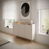 Selsey 'Tovi' Sideboard 3-türig, 140 cm, Kaschmirgrau / Holzoptik Eiche Bild 3