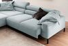 KAWOLA Sofa DELIA Ecksofa Cord hellblau mit motorischem Sitzvorzug Recamiere links 74 x 219 x 276 cm Bild 2