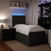 vidaXL Boxspringbett mit Matratze Schwarz 90x190 cm Samt 3293088 Bild 4
