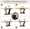 STILVORA Esstisch ausziehbar Küchentisch Holzoptik Ausziehtisch mit flügelförmigen Beine (Küchen- & Wohnzimmertisch mit Holzoptik und flügelförmigen Beinen, 1-St, 120-160×80×76cm), Esstisch Teleskoptisch Bild 3
