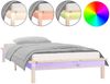 vidaXL Massivholzbett mit LEDs 90x190 cm 820636 Bild 2