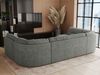 Ecksofa, Sofa big XXL, Wellenfedern, Wohnlandschaft XXL, mit Schlaffunktion - COMODO U - Grau Stoff - Topper T25 Bild 4