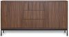 Flieks Kommode mit 3 Schubladen und 2 Türen (1 St, 150x40x80 cm, mit verstellbare Regal), Sideboard Küchenschrank Wohnzimmer Eichefarbe Bild 3