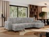 U-förmige Ecksofa, XXL Universalecke mit losen Kissen zum Wohnzimmer, Bettkästen und Schlaffunktion, schwarze Metallbeine - AXEL U - Hellgrau Cord Bild 3
