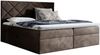 MEBLINI Boxspringbett BOTTEGA 160x200 cm mit Bettkasten – H3/Braun Samt Polsterbett - Gepolstert Doppelbett mit Matratze und Topper - Polsterbett mit Stauraum - Bett mit Kopfteil – Stauraumbett Bild 2