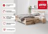 Home affaire Massivholzbett "CAPRE" im skandinavischem Landhausstil, in verschiedenen Breiten, zertifiziertes Massivholz, Lamellenoptik Bild 4