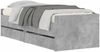 vidaXL Bettgestell mit Schubladen Betongrau 90x200 cm 3207346 Bild 3