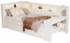 REDOM Kinderbett Tagesbett mit USB-Anschlüssen und LED-Gürtel (Gepolstertes Tagesbett mit USB-Anschlüssen, LED-Beleuchtung & Ausziehbett, 1-tlg, 90x200), mit Ausziehbett Bild 4