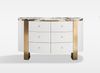 Livin Hill Stilig ST920 Kommode, MDF, Kunstmarmor, Edelstahl, 85 x 40 x 140 cm Bild 1
