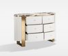 Livin Hill Stilig ST920 Kommode, MDF, Kunstmarmor, Edelstahl, 85 x 40 x 140 cm Bild 3